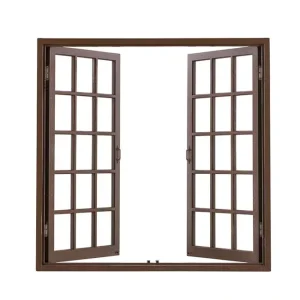 Double Glass Window Aluminum Alloy Horizontal Metal Windows Modern Customized Heat Insulation Windows
