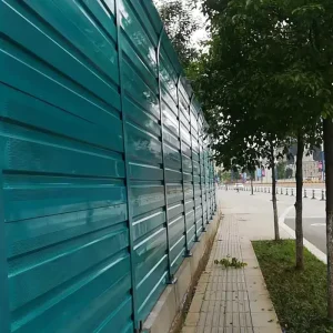 Double-Layer Galvanized Metal Outdoor Highway Noise Barrier Fence with NRC 0.75