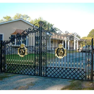 Double Metal Driveway Gates Design