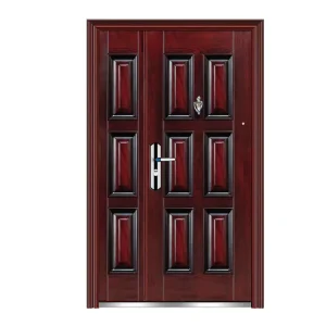 Double Steel Doors Metal Modern Design Iron Door Entry Security Door for Home