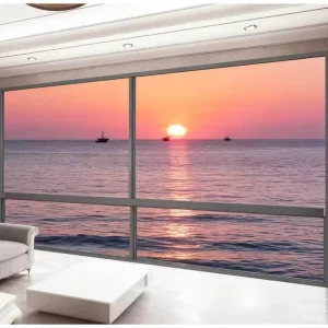 Double-layer Tempered Glass Aluminum Floor-to-ceiling Windows Large Viewing Area