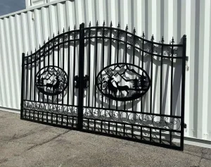 Driveway Gate Wrought Iron Bi-parting Heavy Duty Durable Modern