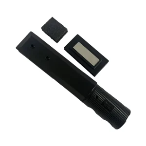 Dual Finish Buried Square Glass Railing Stud Matte Black Gloss Stainless Double Lock Screws TZ-2205 SS2205 Rust Resistant