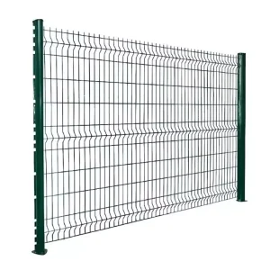 Durable 3D Curved Security Fence & Heavy-Duty Driveway Gates PVC-Iron Frame Garden Fencing 3D Design Service Included