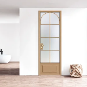 Durable Aluminum Alloy Glass Entry Door for Bathroom Bedroom Living Room Sound Insulation Anti Corrosion Anti Deformation