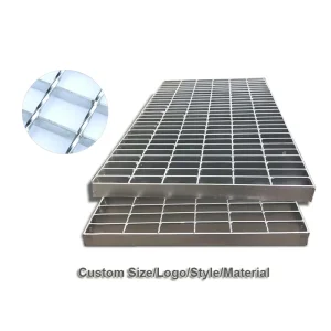 Durable Anti Slip Galvanized Steel Grating Livestock Flooring Canal Cover Pedestrian Walkway Parks Made Metal Building Materials