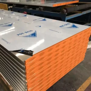 Durable Stainless Steel Fireproof Waterproof Features Magnesium Oxysulfide Sandwich Panel for Clean Room Workshop