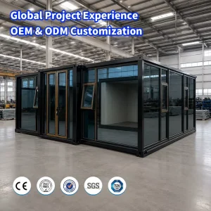Durable Waterproof 20 40 Ft Prefabricated Expandable Container House with Kitchen Luxury Tiny House Modular Home for Office Use