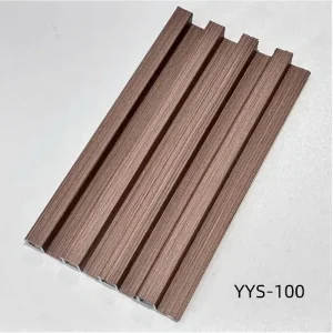 Durable Wooden Grain WPC Wall Fluted Panel PVC WPC Wall Cladding Wall Decor Panel for Interior Commercial Space Decoration