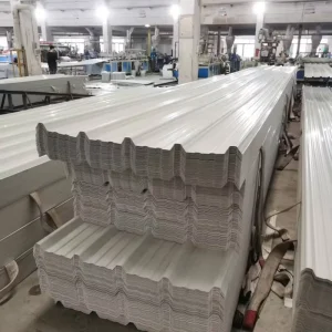 Durably Waterproof UPVC Corrugated Roofing Sheet Noise Reducing For Quiet Workshops ASA Coating Roof Tile For Outdoor Building
