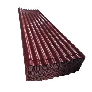 Dx51d Grade Corrugated Iron Roof Coloured Roofing Sheets Red Wine Waterproof Color Metal Galvanized Roof Sheet