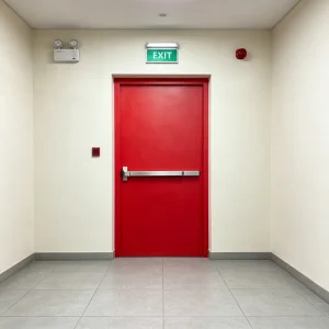 EI120 Fire Door with Panic Bar for Stairwells and Escape Exit Smoke & Fire Protection Internal Building Steel Anti Fire Door