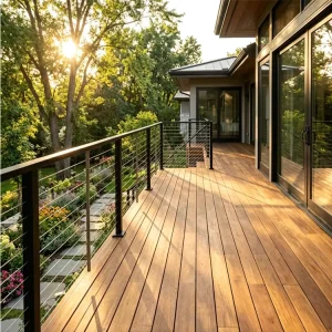 EKOO METAL Balcony Balustrade Stainless Steel 316 Guardrail and Wire Cable Railing