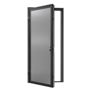 ENV1627 Aluminum Armored Security Door Double Metal Custom Interior Exterior Panels Burglar Proof Front Door