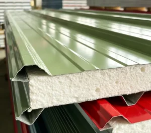 ESP Metal Sandwich Panel Contemporary Design Fireproof Exterior Wall and Cold Room Panel for Hospital School Roof