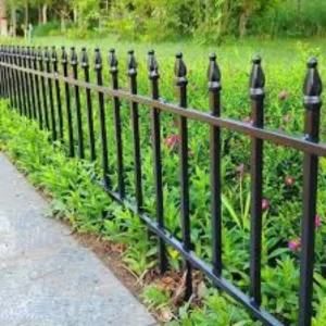 Easily Assembled Heavy Duty Steel Fence 6×8 Customized PVC Coated Steel Metal 3 Rail Modern Design ISO9001 Certified Fence