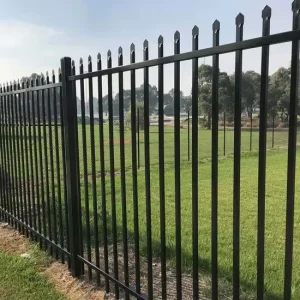 Easily Installation Spear Top Steel Fence Panels Australia Ornamental Square Tube Design Galvanized Powder Coated Finish