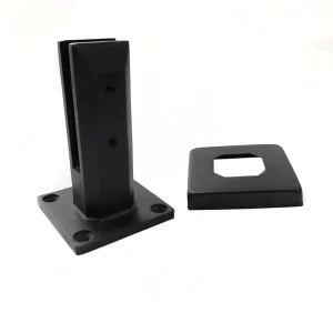 Easy DIY 316 Glass Pool Balcony Spigot Glass Railing Black Spigot