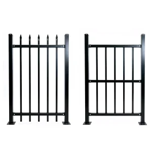 Easy Install Anti Corrosion Metal Fence for Residential Commercial Use Steel Pipe Fence