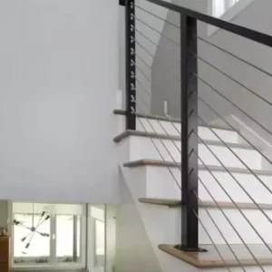 Easy Install Cable Railing Stainless Aluminum 42″ Balustrade Handrail Balcony Outdoor Deck Railing