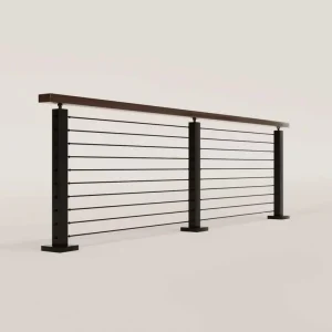 Easy Install Cable Railing Stainless Aluminum 42″ Balustrade Handrail Balcony Outdoor Deck Railing