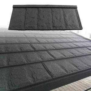 Easy Install Stone Pattern Stone Coated Metal Roof Tiles For Quick DIY Roofing Projects And Labor Saving