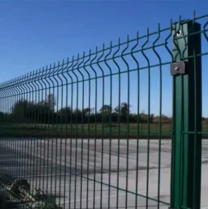 Easy Installation 8ft Silver Galvanized Garden Security Perimeter 3D Curved Iron Wire Mesh Fence