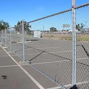 Easy-Installation Galvanized PVC-Coated Temporary Chain Link Fence for Construction Sites with Heat-Treated Powder-Coated Frame