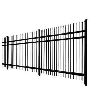 Easy-Installation Zinc Steel Tubular Fence with Galvanized Steel Fencing and Aluminum Trellis Gates