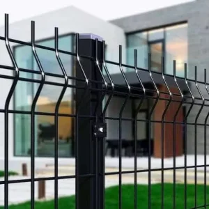 Easy-to-Assemble Garden Curved 3D Security Fence Panels, Welded Wire Mesh, Rigid Iron Frame