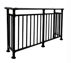 Easy to Install Rustproof Powder Coated Wrought Iron Pool Fence Railings 4ft High European Style Staircases Balconies