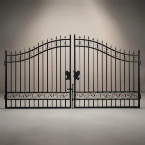 Eco-Friendly Anti-UV Powder-Coated Modern Hot-Dipped Iron Entrance Gate for Home