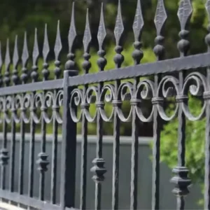 Eco Friendly Easily Assembled Outdoor Yard Decorative Wrought Iron Fence Houses Hot Dip Fence Railing Panels Metal for Sale