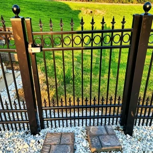 Eco-Friendly Outdoor Aluminum Alloy Vertical Blade Security Fence with Horizontal Slat, Powder Coated, Australia Style