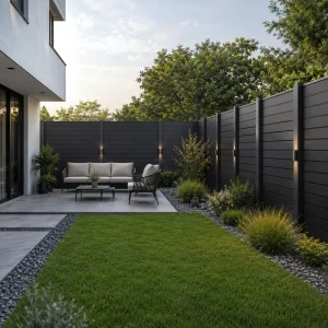 Eco Friendly Recyclable Aluminum Privacy Fence Durable Metal Garden Fencing for Sustainable Modern Residential Projects