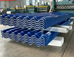 Ecosteel Source Corrugated Metal Roofing Sheets PPGI Color Coated Steel Panels Galvanized Roof Sheets Heat Resistant Fireproof