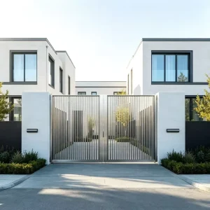 Electric Aluminum Alloy Gate with Customizable Dimensions Industrial Decorative Design