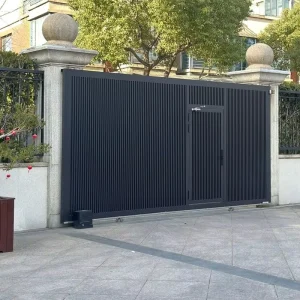 Electric Aluminum Slat Sliding Garden Gate