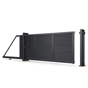 Electric Cantilever Aluminum Alloy Trackless Sliding Gate for Courtyard Villa School Fence