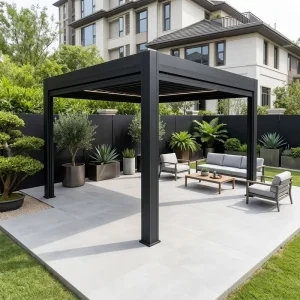 Electric Outdoor Waterproof Pergola Pavilion for Villa Balcony and Terrace Easy Installation Eco Friendly
