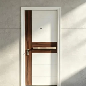 Elegant Metal Decorative Entrance Door Long Handle Durable Residential Villa Home Iron Security Door