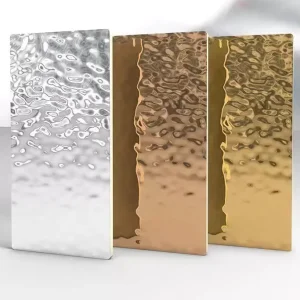 Embossing Aluminum Plate Bamboo Charcoal Board For Water Ripple Metal Aluminum Composite Sheet Panel Wall