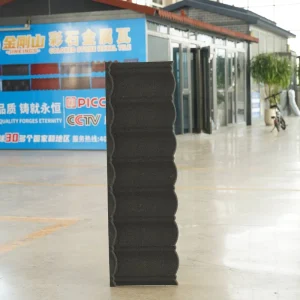 Energy Efficient Modern Heat Resistant Stone Coated Metal Roof Tile for Temple Hotel & Warehouse Use in US & Canadian Market