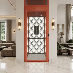 Energy Saving Elevator Parts Villa Elevator Landing Door Efficient Open Close Glass Panel Silent Home Lift
