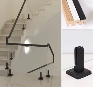 Engineering Grade Stainless Steel Square Rust Resistant Contemporary Glass Railing Support Bracket for Flooring DIY Installation
