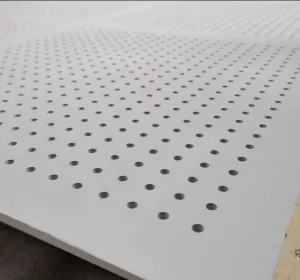 Engraved Grooved Hexagonal Perforated Metal Panels with Round Holes for Interior Decoration