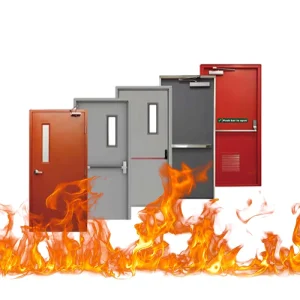Entrance Steel Security Double Leaf Fire Rated Exterior Door Made Of SS316 And SS314 Stainless Steel Materials