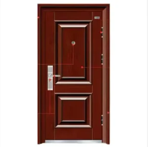 Entry Door Exterior Anti-Theft Soundproof Metal Skin Panel Steel Security Front Main Entrance for Houses PUERTA