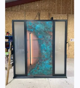 Entry Residential Doors With Smart Locks Metal Entry Pivot Front Aluminum Door Metal Doors for Houses From Entry