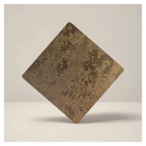 Etched093 Vintage Geometric Pattern Etched Stainless Steel Ceiling and Wall Decorative Panels